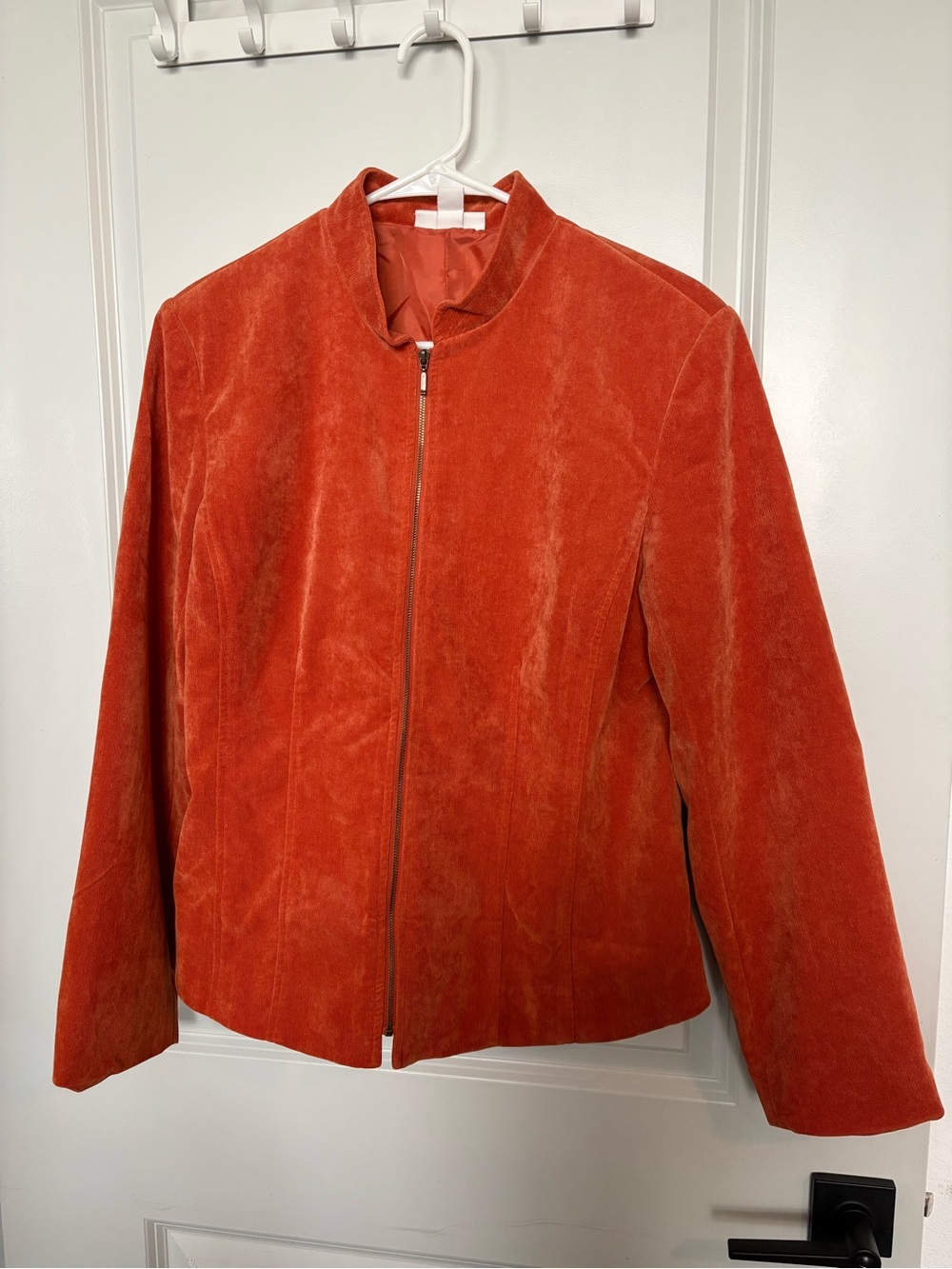 dressbarn Rust Orange Zip-Front Jacket
